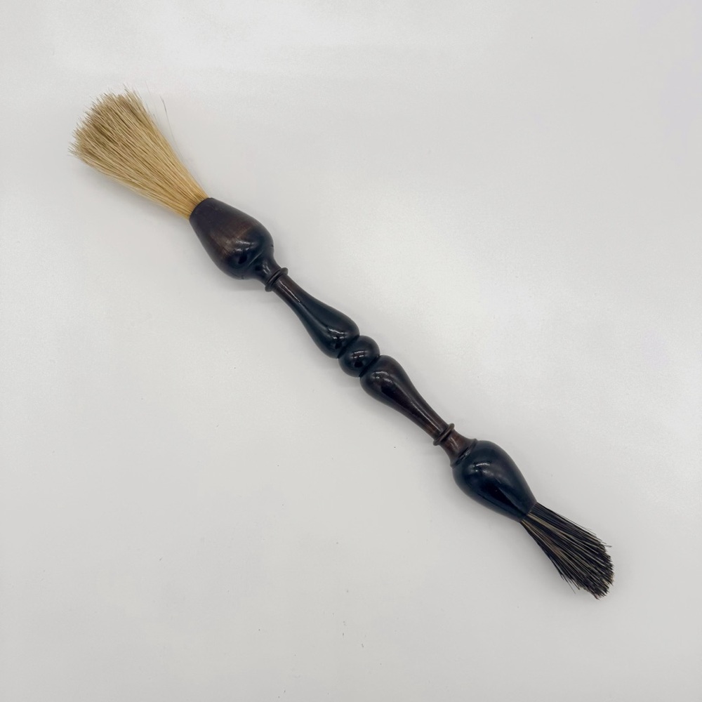 Antique Victorian Wooden Treen Hat Bonnet Clothes Double Sided Duster Brush